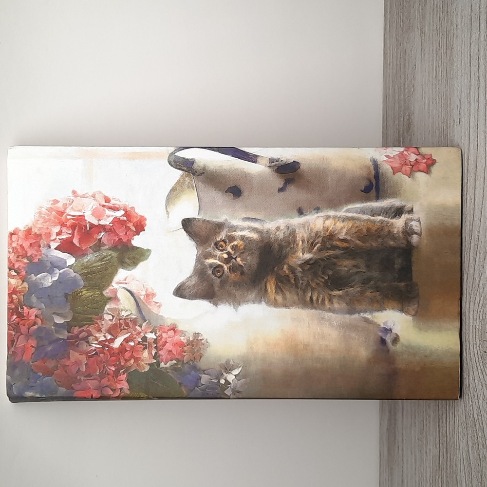 Sweet Kitten Kitty Cat Flower Design Artwork Note Pad Paper Set 3 Pads Tripad